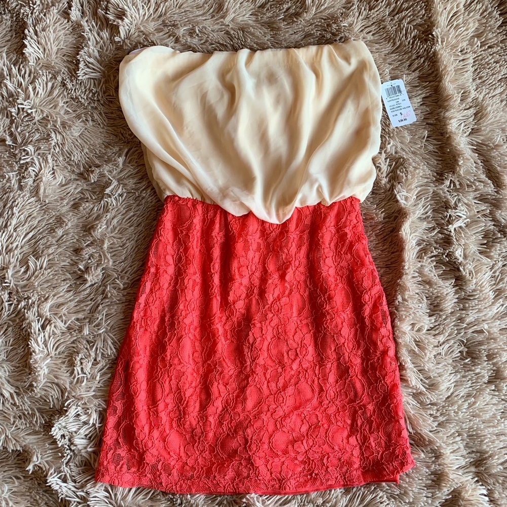 New pink and tan dress